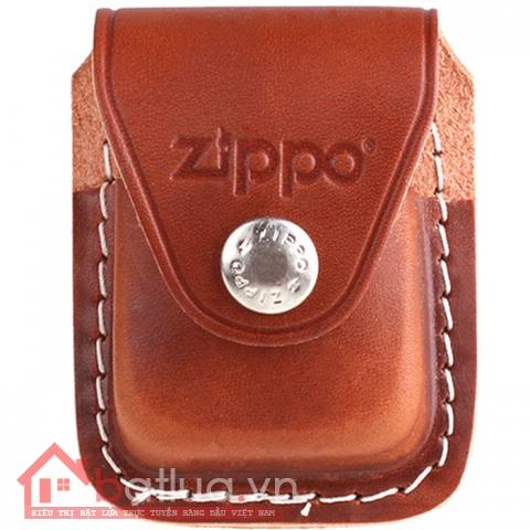 Bao da Zippo sắt khóa LPCB da nâu