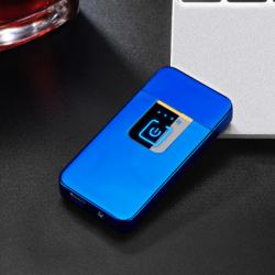 Bật lửa điện sạc USB cảm ứng 2019 màu xanh - Mã SP: BLD0028X