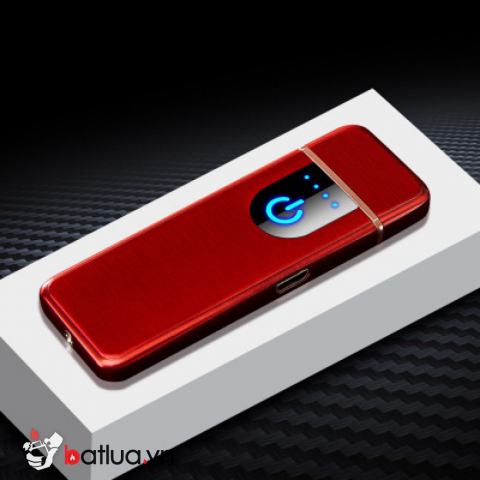 Bật lửa điện sạc USB slin 2019 màu đỏ