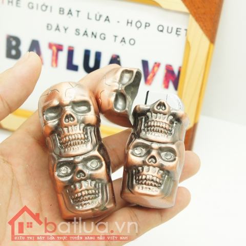 Bật lửa hình hai đầu lâu cực kì kinh dị MS88 003