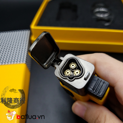 Bật Lửa Khò Xì Gà 3Tia Kèm Đục Cohiba COB Chính Hãng