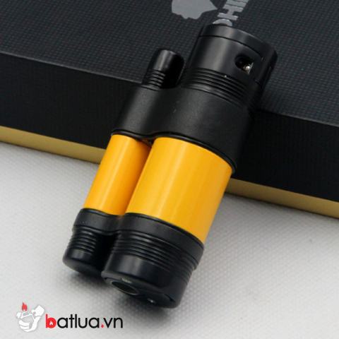 Bật Lửa Khò Xì Gà Cohiba Ba Tia Sang Trọng Màu Vàng