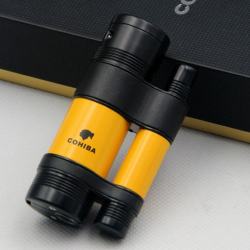 Bật Lửa Khò Xì Gà Cohiba Ba Tia Sang Trọng Màu Vàng - Mã SP: PKXG314