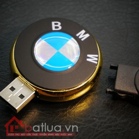 Bật lửa không dùng ga sạc điện qua USB hình móc khoa BMW MS66 023