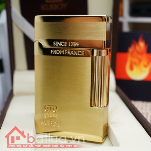 Bật lửa KUBOY màu vàng óng KUBOY K1-35