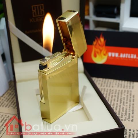 Bật lửa KUBOY màu vàng óng KUBOY K1-35