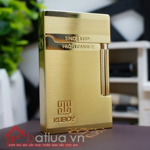 Bật lửa KUBOY màu vàng óng KUBOY K1-35