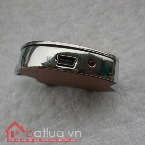 BẬT LỬA ĐIỆN SẠC PIN QUA USB  logo hình apple MS66 005