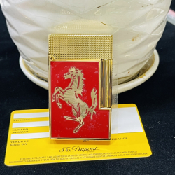 Bật lửa S.T. Dupont Ferrari Đỏ – Vàng Cao Cấp - Dupont phong cách thể thao quý tộc - Mã SP: DHK0342