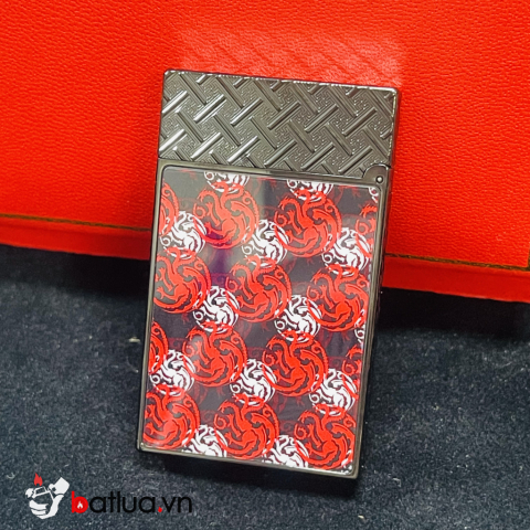 Bật lửa S.T. Dupont Ligne 2 Hỏa Văn Vương Tọa – Ngai Sắt Quyền Lực | Men đỏ biểu tượng quyền uy