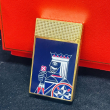 Bật lửa S.T. Dupont Ligne 2 King Bài Tây – Men Xanh Navy Vỏ Vàng Guilloché