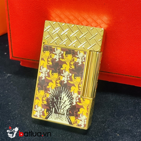 Bật lửa S.T. Dupont Ligne 2 Ngai Sắt Quyền Lực – Vương Tọa Vô Danh | Nghệ thuật men cao cấp Pháp