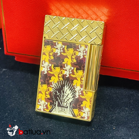 Bật lửa S.T. Dupont Ligne 2 Ngai Sắt Quyền Lực – Vương Tọa Vô Danh | Nghệ thuật men cao cấp Pháp