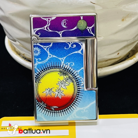 Bật lửa S.T. Dupont Ligne 2 Nghệ Thuật Song Diện – Dạ Nguyệt & Nhật Luân | Tuyệt tác men Pháp