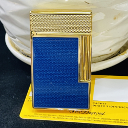 Bật lửa S.T. Dupont Ligne 2 Xanh Hoàng Gia – Vàng Signature | Chuẩn mực Pháp cho quý ông - Mã SP: DHK0347