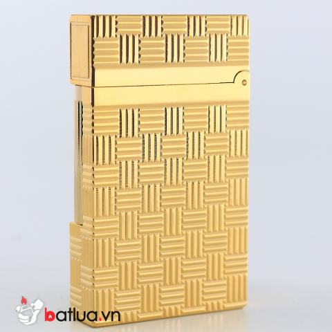 Bật lửa ST. Dupont mẫu 139 caro đan xen màu vàng