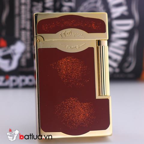 Bật lửa ST Dupont mẫu A083 Mầu đỏ ánh kim tuyến