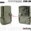 Bật lửa Star khắc rồng bên sườn đôi bọ cạp ôm xung quanh mầu đen