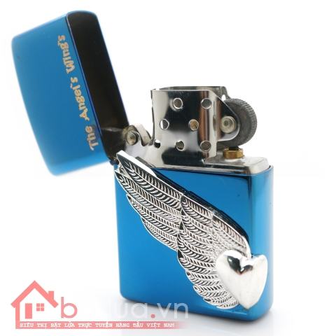 Bật lửa Star kiểu dáng zippo logo nổi đôi cánh thiên thần tinh tế