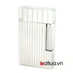 Bật lửa S.T.Dupont kẻ sọc trên nền bạc - Mã SP: DHK0228