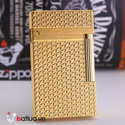 Bật Lửa S.T.Dupont khắc hình bông hoa chìm Mẫu 84