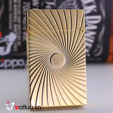 Bật Lửa S.T.Dupont vân xoáy độc đáo có in logo Dupont ở giữa - mẫu 136