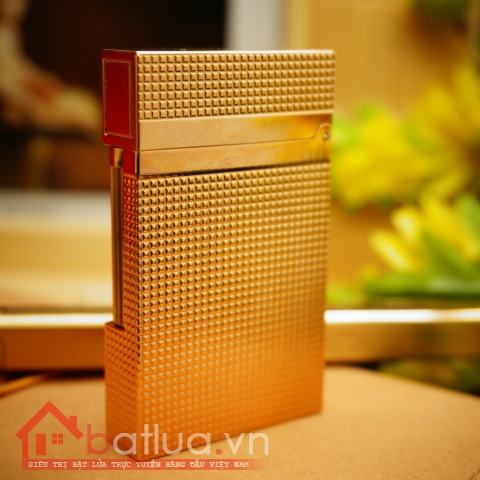 Bật Lửa S.T.Dupontkẻ caro màu đồng đỏ Mẫu 79