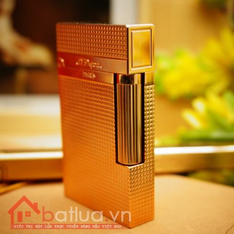 Bật Lửa S.T.Dupontkẻ caro màu đồng đỏ Mẫu 79