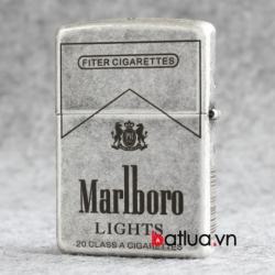 Bật lửa Zippo bạc cổ khắc thương hiệu Marlboro