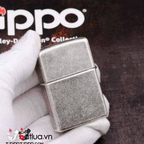 Bật Lửa Zippo Bạc Giả Cổ Khắc Biểu Tương Drop Heart