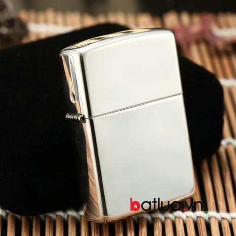 Bật lửa zippo chính hãng nguyên khối bạc trơn bóng ( Mẫu 15 )