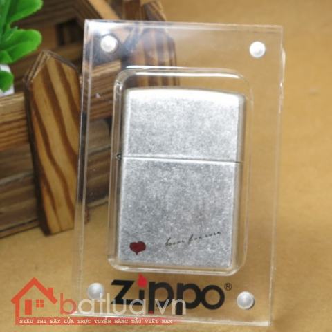 Bật lửa Zippo Chính Hãng bạc khắc chữ  love forever