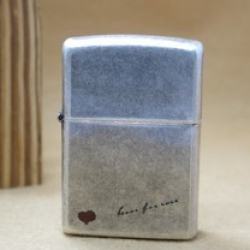 Bật lửa Zippo Chính Hãng bạc khắc chữ  love forever - Mã SP: BL09012