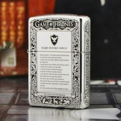 Bật lửa Zippo Bạc nguyên khối Game of Thrones New