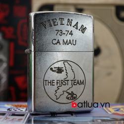 Bật lửa zippo chiến tranh việt nam sản xuất 2017 (Cà Mau 73-74) - Mã SP: ZPC1501