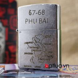 Bật lửa zippo chiến tranh việt nam sản xuất 2017 (Phu Bai 67-68) - Mã SP: ZPC1504