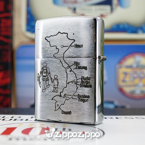 Bật lửa zippo chiến tranh việt nam sản xuất 2017 ( VIETNAM-CHU LAI 68-69 )