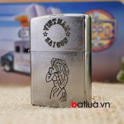 Bật lửa zippo chiến tranh việt nam sản xuất 2017 ( VIETNAM-SAIGON) - Mã SP: ZPC1499