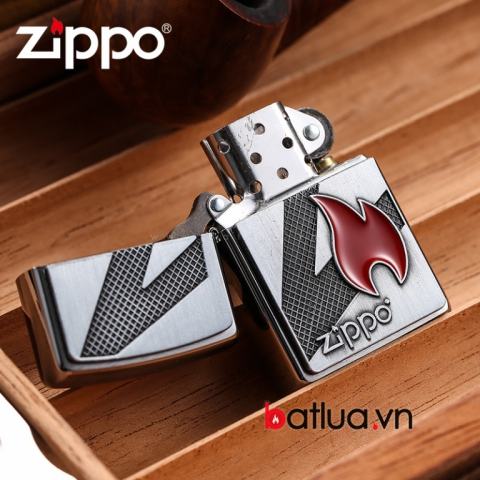 Bật lửa zippo chính hãng 29104 xuất nhật khắc nổi logo zippo