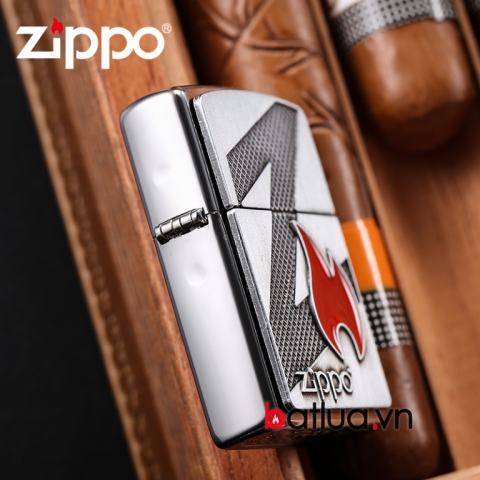 Bật lửa zippo chính hãng 29104 xuất nhật khắc nổi logo zippo