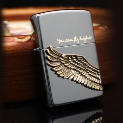 Bật lửa Zippo chính hãng Angel Wings màu đen - Mã SP: BL09167