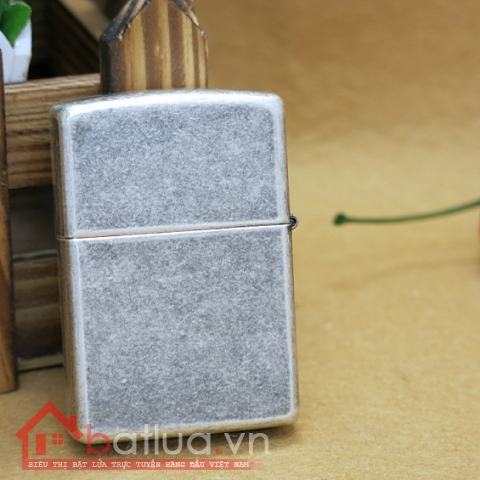 Bật lửa Zippo chính hãng bạc cổ hình 5 cánh sao