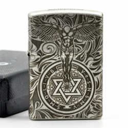 Bật lửa Zippo chính hãng bạc cổ khắc thiên thần - Mã SP: ZPC1226