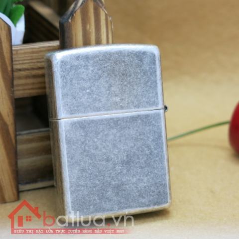 Bật lửa Zippo chính hãng bạc cổ ngôi sao năm cánh đỏ nhẹ