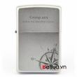 Bật lửa Zippo chính hãng bạc khắc la bàn