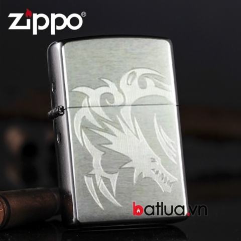 Bật lửa Zippo chính hãng bạc khắc rồng