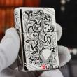 Bật lửa Zippo chính hãng bạc nguyên khối hình thiếu nữ