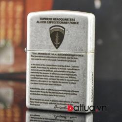 Bật lửa Zippo chính hãng bạc nhẹ khắc Eisenhower - Mã SP: ZPC1777