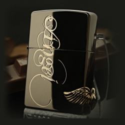 Bật lửa Zippo chính hãng black ice Love angel - Mã SP: BL09101