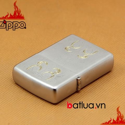 Bật lửa zippo chính hãng cát sa tin khắc hoa văn sắc sảo